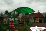 Навес прямоугольный 5,5*7,45 закрытый поликарбонатом